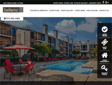 Tablet Screenshot of belterraapartments.com